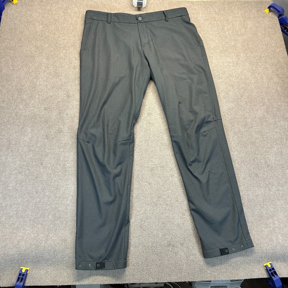 Nike Golf Weatherized Pants Men's 35s32 Modern Fit Dark Gray Ankle Cuff Snaps